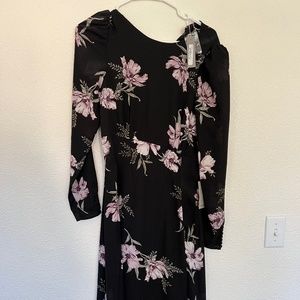 Chelsea 28 Black Blooming Peony Midi Dress